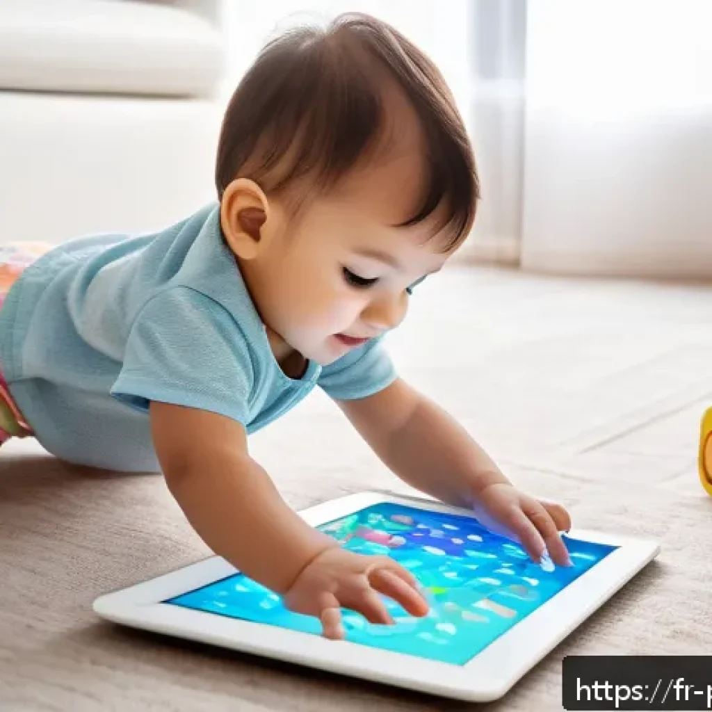 페파피그 온라인 리뷰 사이트 - A cheerful young child wearing a colorful diaper playing an interactive educational game on a bright...